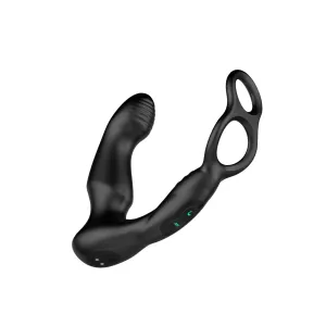 Nexus Simul8 Wave Dual Anal & Perineum Cock & Ball Toy Black