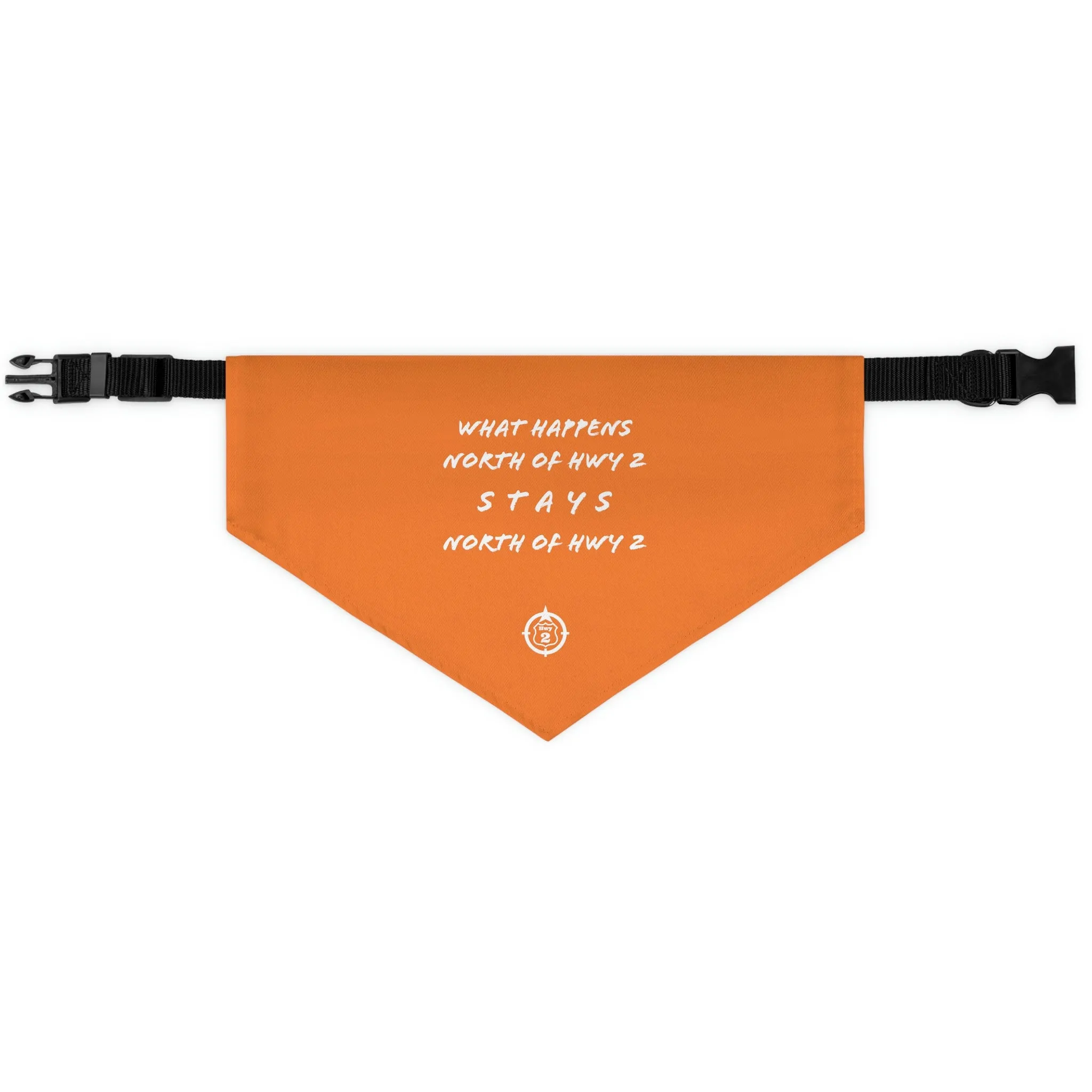 North of Hwy 2 - Pet Bandana Collar - Orange