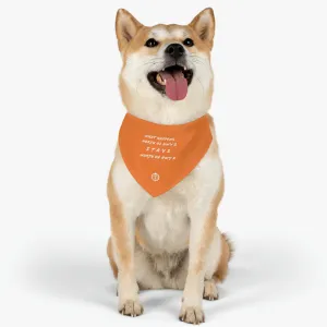 North of Hwy 2 - Pet Bandana Collar - Orange