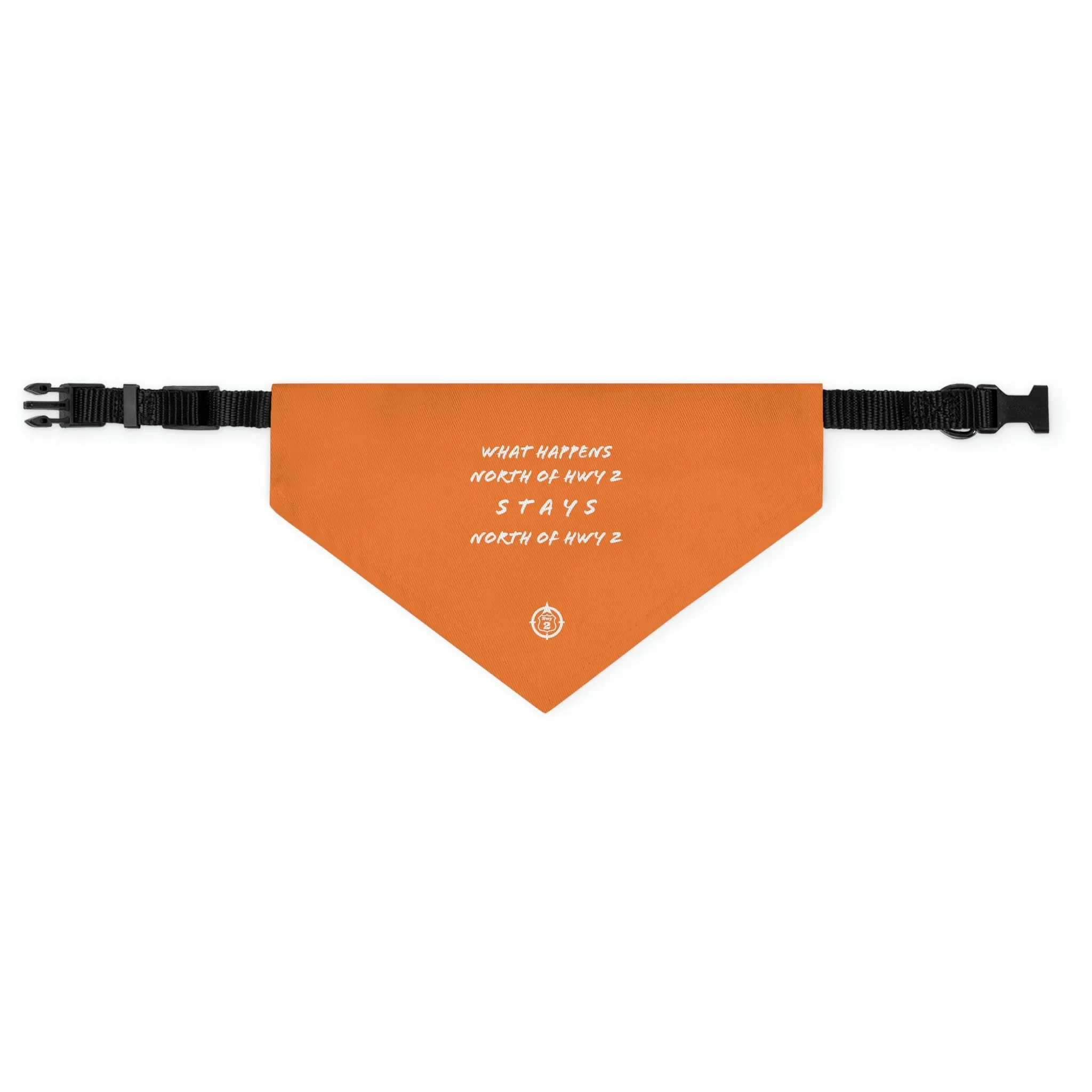 North of Hwy 2 - Pet Bandana Collar - Orange