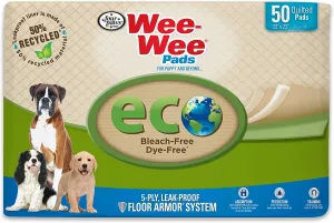 Puppy Pee Pads 22" x 23" Standard Size Eco-Friendly Pads 50-Count