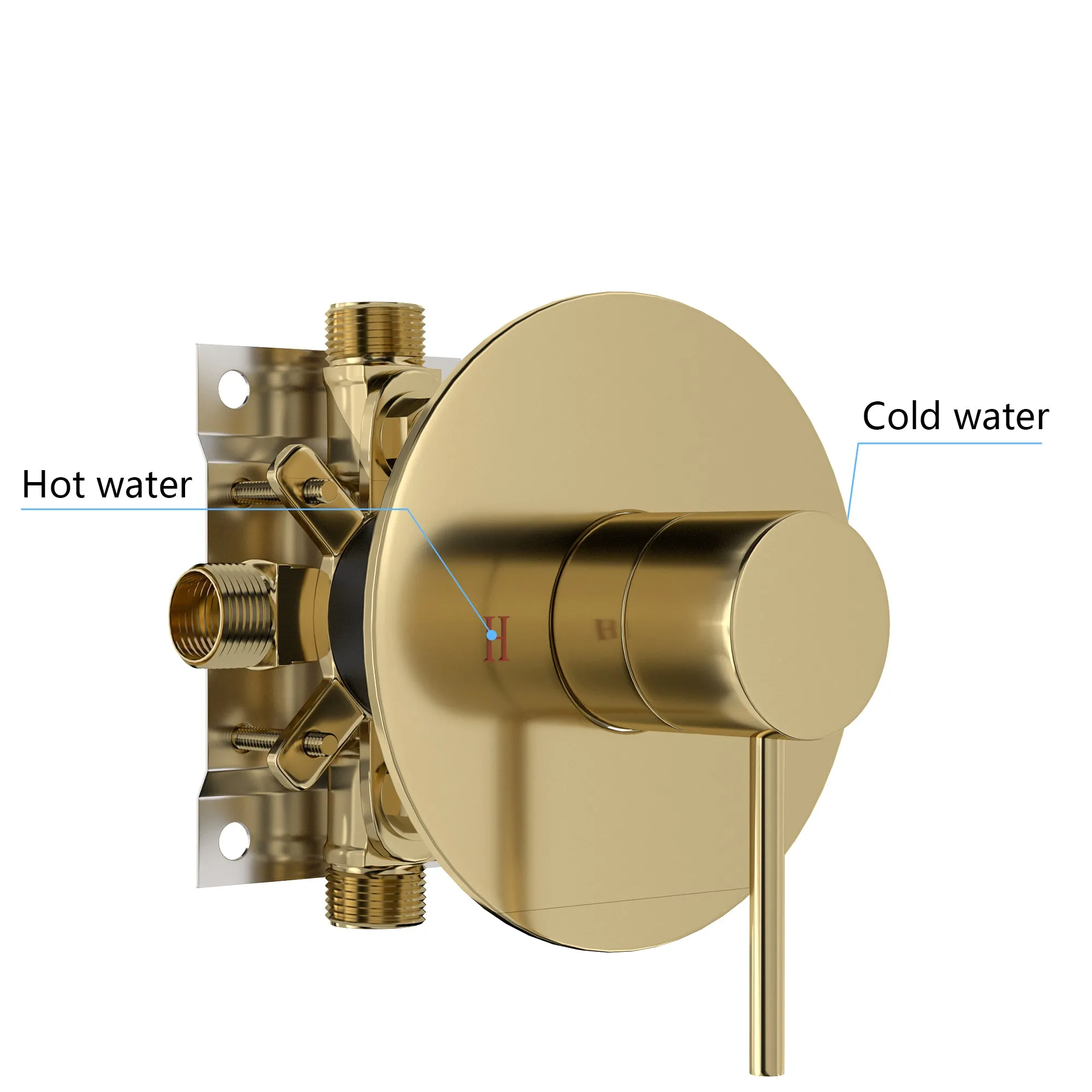 Shower Faucet Set,,Shower System with 10-Inch Rainfall Shower Head and Shower Valve, Gold