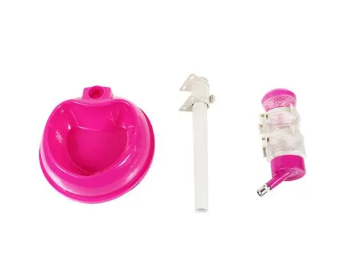 Slim Style Pet Bowl Feeder with Adjustable Water Bottle