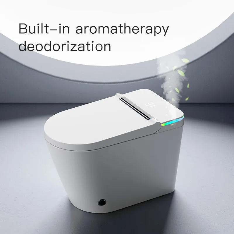 Smart Toilet with Built-in Bidet Seat, Tankless Toilet with Auto Lid Opening, Closing and Flushing, Heated Seat, Digital Display, Elongated