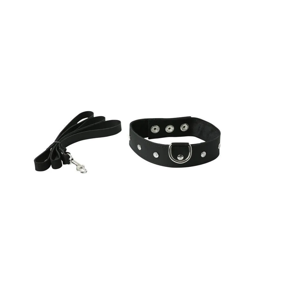 Sportsheets Leather Leash & Collar