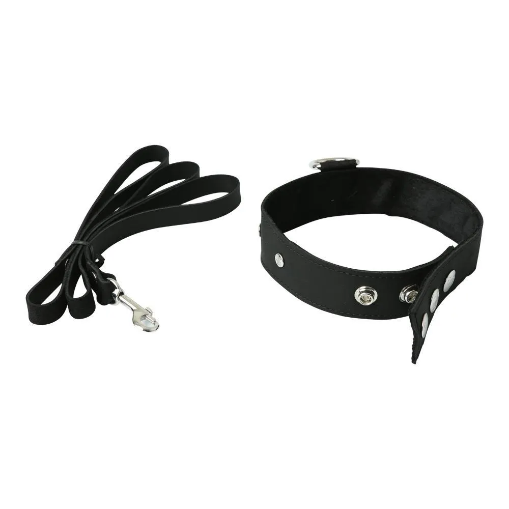 Sportsheets Leather Leash & Collar