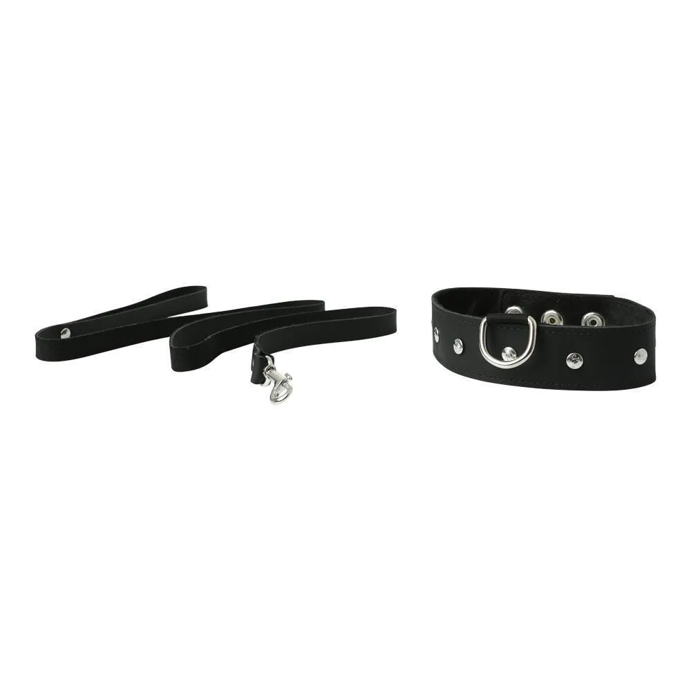 Sportsheets Leather Leash & Collar