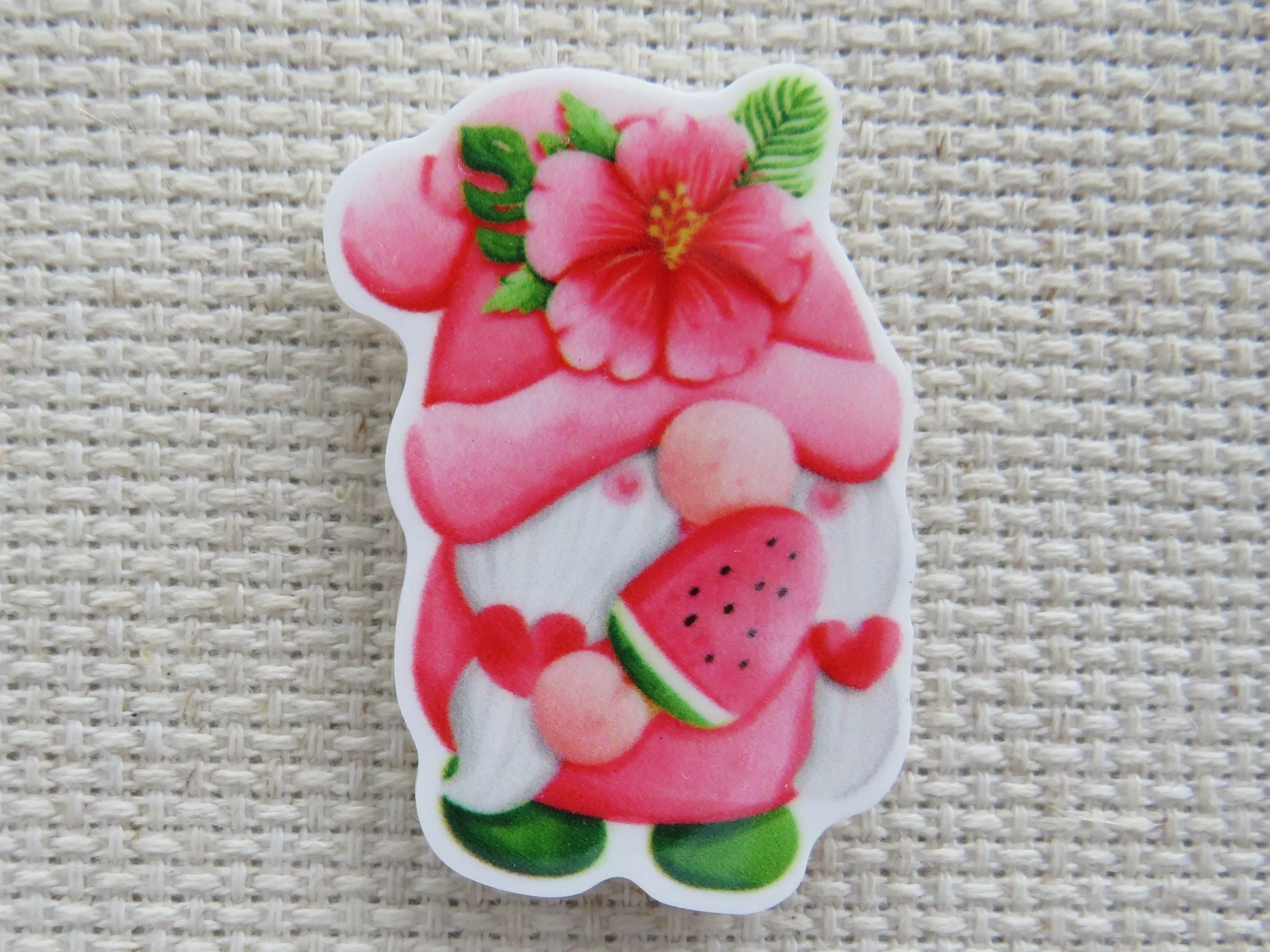 Watermelon Gnome Needle Minder, Cover Minder, Magnet