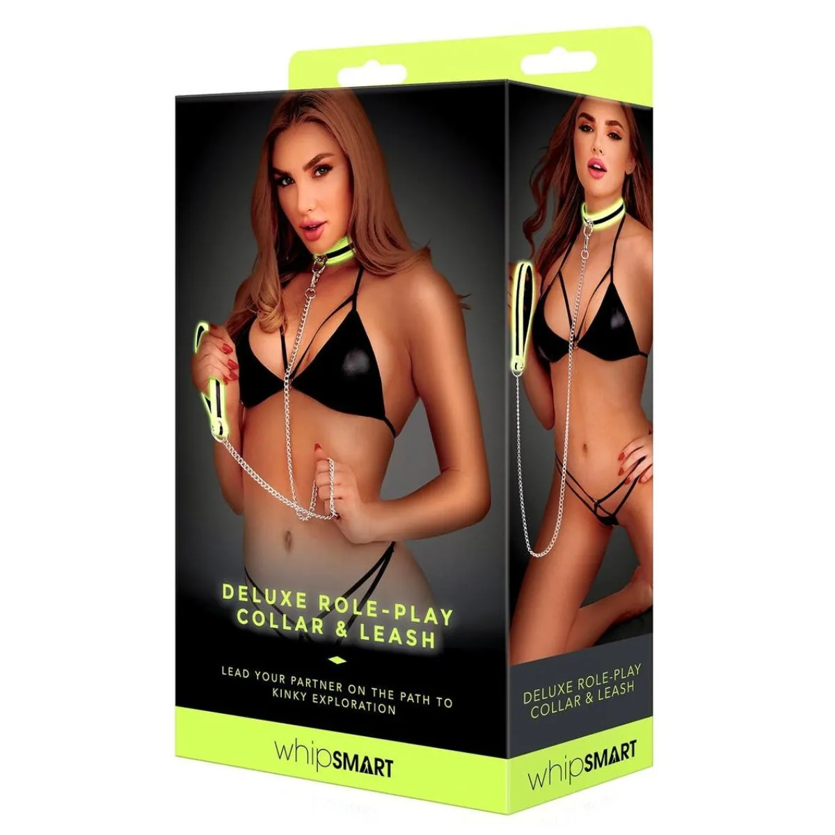 Whipsmart Glow In The Dark Deluxe Role Play Collar & Leash Set