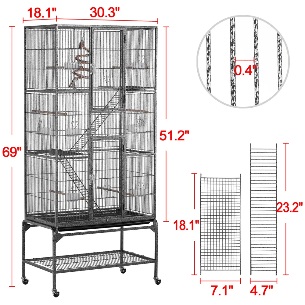 Yaheetech Large Bird Cage 69 Inch